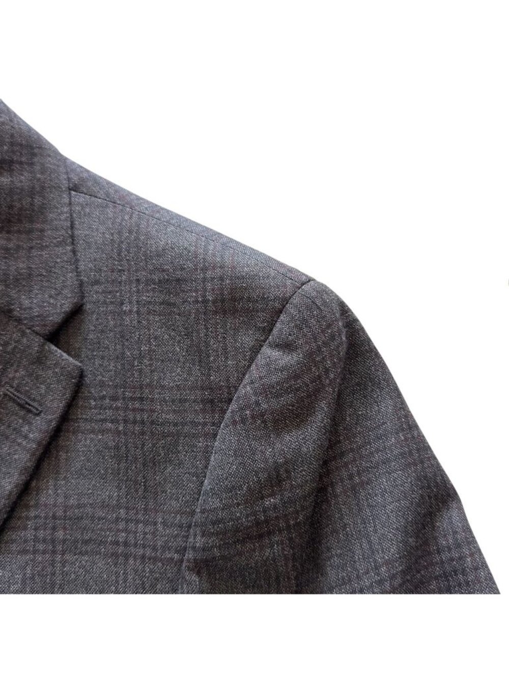 Vintage Tommy Hilfiger Mens 44 R Sport Coat Glen Plaid Check Gray Black Wool - Picture 6 of 16